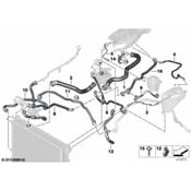 BMW Radiator Coolant Hose - Genuine BMW 17128602861