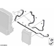 BMW Radiator Coolant Hose - Genuine BMW 17128619474