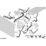 BMW Engine Coolant Hose - Genuine BMW 17128654861