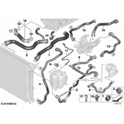 BMW Radiator Coolant Hose - Genuine BMW 17128654864