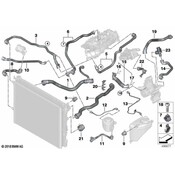 BMW Radiator Coolant Hose - Genuine BMW 17128678496