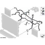 BMW Radiator Coolant Hose - Genuine BMW 17128679008