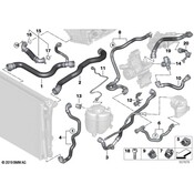 BMW HVAC Heater Hose - Genuine BMW 17129884826