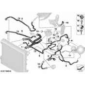 BMW Radiator Coolant Hose - Genuine BMW 17129894739
