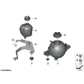BMW Turbocharger Coolant Reservoir Bracket - Genuine BMW 17138053472