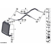 BMW Engine Oil Cooler Line - Genuine BMW 17217603247