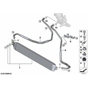 BMW Engine Oil Cooler Pipe Return - Genuine BMW 17222283418