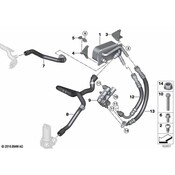 BMW Transmission Oil Cooler Line Flow - Genuine BMW 17222283582