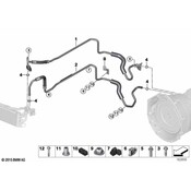 BMW Transmission Oil Cooler Return Hose - Genuine BMW 17222283585