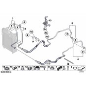 BMW Engine Oil Cooler Line - Genuine BMW 17227591226