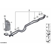 BMW Automatic Transmission Oil Cooler Hose - Genuine BMW 17227601763
