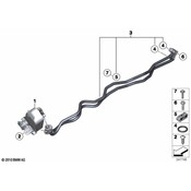 BMW Automatic Transmission Oil Cooler Hose - Genuine BMW 17227611991