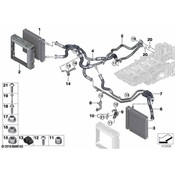 BMW Engine Oil Cooler Line - Genuine BMW 17227952926