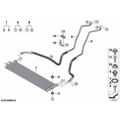 BMW Engine Oil Cooler Line - Genuine BMW 17228053477