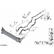 BMW Trans Oil Cooler Line Bracket - Genuine BMW 17228053483