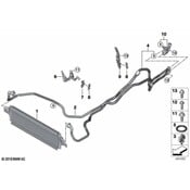 BMW Automatic Transmission Oil Cooler Hose - Genuine BMW 17228654911
