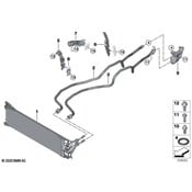 BMW Auto Trans Oil Cooler Hose Assembly - Genuine BMW 17229456096