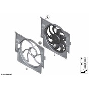 BMW Fan Housing With Fan - Genuine BMW 17428625441