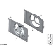 BMW Fan Housing With Fan (350W) - Genuine BMW 17428642143