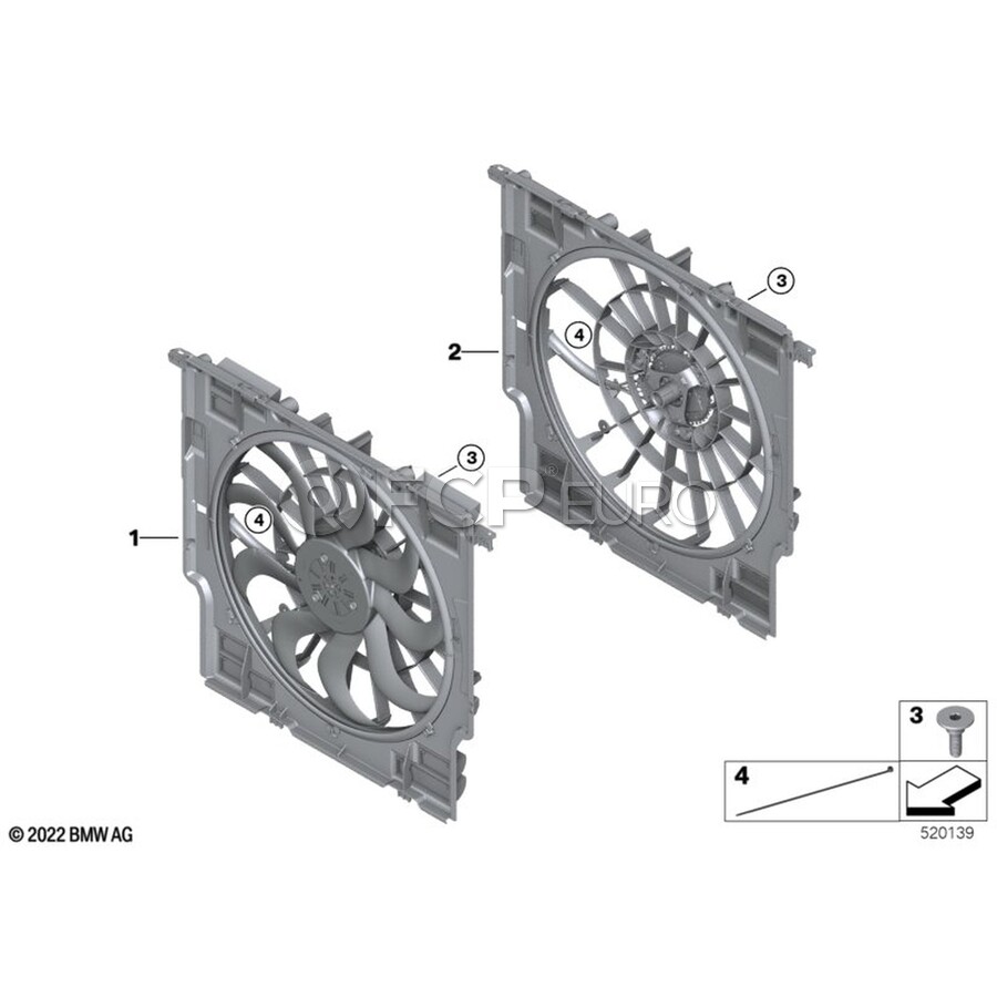 BMW Engine Cooling Fan Assembly - Genuine BMW 17428655762 | FCP Euro