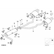 BMW Exhaust Muffler - Genuine BMW 18101440263