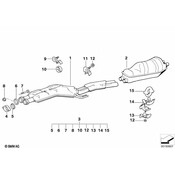 BMW Exhaust Muffler - Genuine BMW 18101704886