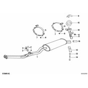 BMW Exhaust Muffler - Genuine BMW 18101705783