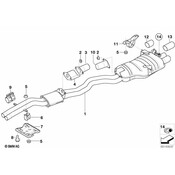 BMW Muffler Assembly - Genuine BMW 18107504173