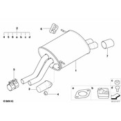 BMW Exhaust Muffler - Genuine BMW 18107505644