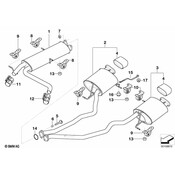 BMW Exhaust Muffler - Genuine BMW 18107512700