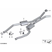 BMW Exhaust Muffler - Genuine BMW 18107558647