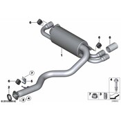 BMW Exhaust Tail Pipe Tip - Genuine BMW 18107845408