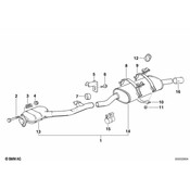 BMW Center Silencer - Genuine BMW 18129068566