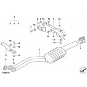 BMW Exhaust Bracket - Genuine BMW 18201437660