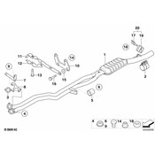 BMW Exhaust Muffler Bracket - Genuine BMW 18207521344