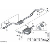 BMW Exhaust Bracket - Genuine BMW 18208631817