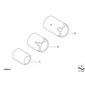 MINI Tailpipe Trim, Chrome - Genuine MINI 18300445381