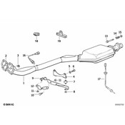 BMW Exhaust Bracket - Genuine BMW 18301728575