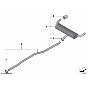 Mini Cooper Silencer System (Cooper S Jcw) - Genuine Mini 18302239424