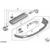 BMW Tailpipe Trim Chrome (M Performance) - Genuine BMW 18302349683