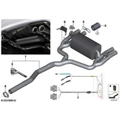 BMW Remote Control, Silencer With Flap M Performance - Genuine BMW 18302445006