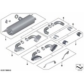 BMW Set Of Tailpipe Tips, Chrome - Genuine BMW 18302449941
