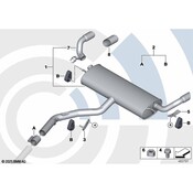 BMW Installation Kit For Rear Silencer - Genuine BMW 18302455251