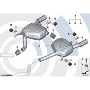 BMW Installation Kit For Rear Silencer - Genuine BMW 18302455262