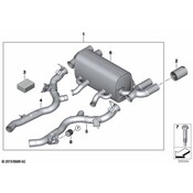 BMW M Performance Tailpipe End Cover In Carbon - Genuine BMW 18302456072