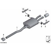 Mini Cooper Exhaust Bracket - Genuine Mini 18302755167