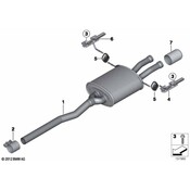 Mini Cooper Exhaust Muffler - Genuine Mini 18302757748