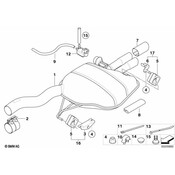 BMW Rear Silencer With Exhaust Flap - Genuine BMW 18307541475