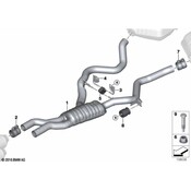 BMW Exhaust Muffler - Genuine BMW 18307553826
