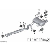 BMW Exhaust Muffler - Genuine BMW 18307572671